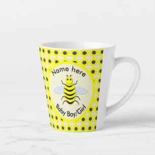 Cute Yellow Baby bee Geslacht Neutraal Aangepast Latte Mok