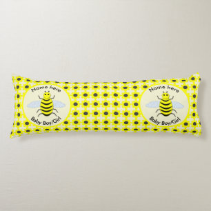 Cute Yellow Baby bee Geslacht Neutraal Aangepast Lichaamskussen