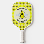 Cute Yellow Baby bee Geslacht Neutraal Aangepast Pickleball Paddle (Voorkant)