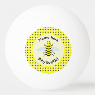 Cute Yellow baby bee Geslacht Neutraal Aangepast Pingpongbal