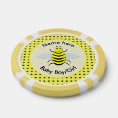 Cute Yellow Baby bee Geslacht Neutraal Aangepast Poker Chips (Enkel)