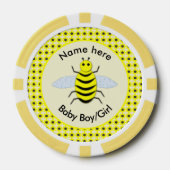 Cute Yellow Baby bee Geslacht Neutraal Aangepast Poker Chips (Voorkant)