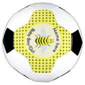 Cute Yellow Baby bee Geslacht Neutraal Aangepast Voetbal (Gedraaid)