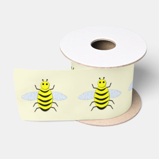 Cute Yellow Baby bee Satijnen Lint (Spoel)