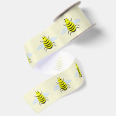 Cute Yellow Baby bee Satijnen Lint (Achterkant)