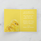 Cute yellow baby Chick 1st Happy Birthday Kaart (Binnen)