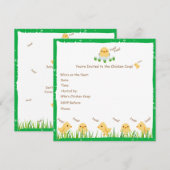 Cute Yellow Baby Chick Baby shower Kaart (Voorkant / Achterkant)