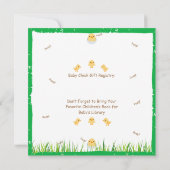 Cute Yellow Baby Chick Baby shower Kaart (Achterkant)