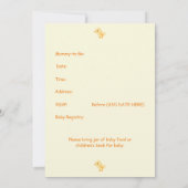 Cute Yellow Baby Chick Baby shower Kaart (Achterkant)