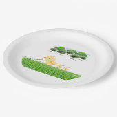 Cute Yellow Baby Chick Baby shower Papieren Bordje (Gekanteld)