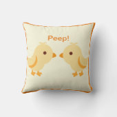 Cute Yellow Baby Chick Kussen (Achterkant)