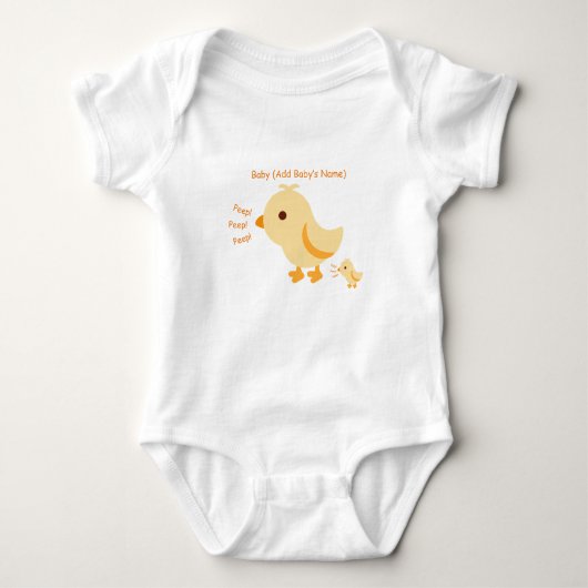 Cute Yellow Baby Chick Romper (Voorkant)