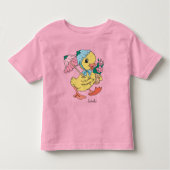 Cute Yellow Baby Duck in Spring Easter Kinder Shirts (Voorkant)
