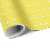 Cute Yellow Baby Duck Wrapping Paper Cadeaupapier (Rol Hoek)