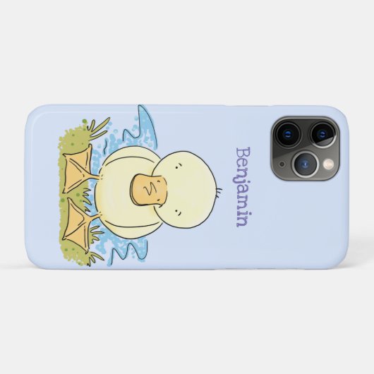 Cute yellow baby ducking cartoon illustratie Case-Mate iPhone case (Achterkant (horizontaal))