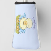 Cute yellow baby ducking cartoon illustratie golfheadcover (Draai 90)