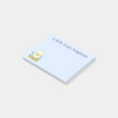 Cute yellow baby ducking cartoon illustratie post-it® notes (Schuin)