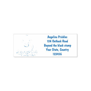 Cute yellow baby ducking cartoon illustratie zelfinktende stempel