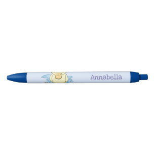 Cute yellow baby ducking cartoon illustratie zwarte inkt pen