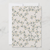 Cute Yellow Baby Hippo Foliage Baby shower Invite Bedankkaart (Achterkant)