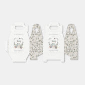 Cute Yellow Baby Hippo Foliage Balloon Baby shower Bedankdoosjes (Uitgevouwen)