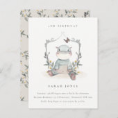 Cute Yellow Baby Hippo Foliage elke dag van de lee Briefkaart (Voorkant / Achterkant)