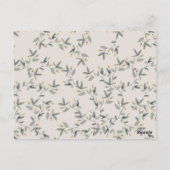 Cute Yellow Baby Hippo Foliage elke dag van de lee Briefkaart (Achterkant)