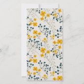 Cute Yellow Baby Zebra Foliage Baby shower Bedankkaart (Achterkant)