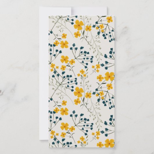 Cute Yellow Baby Zebra Foliage Baby shower Bedankkaart (Achterkant)