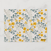 Cute Yellow Baby Zebra Foliage Baby shower Briefkaart (Achterkant)