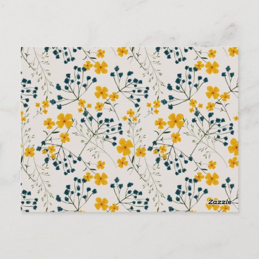 Cute Yellow Baby Zebra Foliage Baby shower Briefkaart (Achterkant)