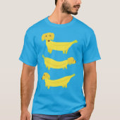 Cute Yellow Banana Dogs Graphic T-shirt (Voorkant)