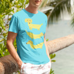 Cute Yellow Banana Dogs Graphic T-shirt<br><div class="desc">Dit leuke grafische t-shirt bevat illustraties van drie honden gemaakt van gele bananen,  of bananenhonden.</div>