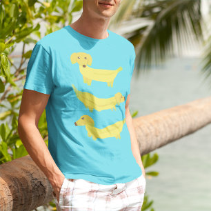 Cute Yellow Banana Dogs Graphic T-shirt