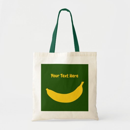 Cute yellow banana fruit custom canvas tas (Voorkant)