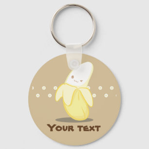 Cute Yellow Banana Sleutelhanger