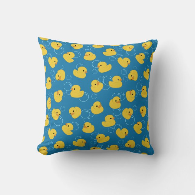 Cute Yellow Bath Duck Kussen (Voorkant)