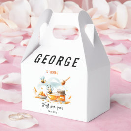 Cute Yellow Bee & Sunflower 1st Bee-Day Birthday Bedankdoosjes