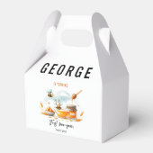 Cute Yellow Bee & Sunflower 1st Bee-Day Birthday Bedankdoosjes (Voorkant Zijde)