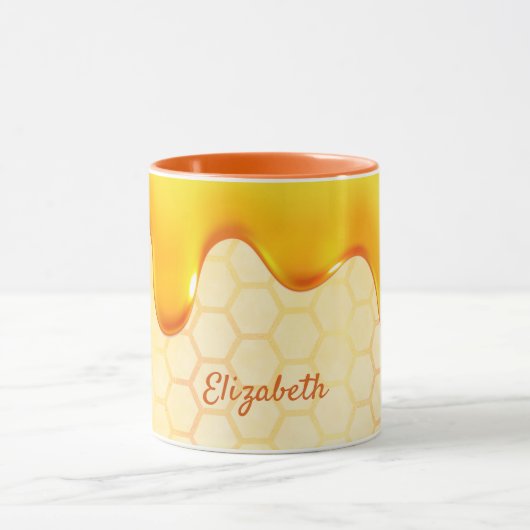 Cute Yellow bijen drift honing Mok (Midden)