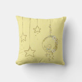 Cute Yellow Birdie Nursery Stars Boy of Girl Kussen (Voorkant)