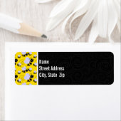 Cute Yellow & Black Bee Etiket (Insitu)