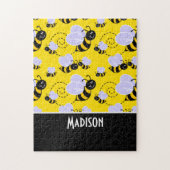 Cute Yellow & Black Bee Legpuzzel (Verticaal)