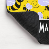 Cute Yellow & Black Bee Muismat (Hoek)