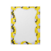 Cute Yellow & Black Bee Notitieblok (Linkerzijde)