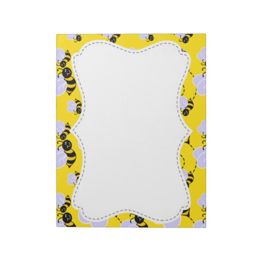 Cute Yellow & Black Bee Notitieblok (Linkerzijde)