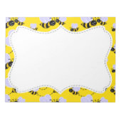 Cute Yellow & Black Bee Notitieblok (Voorkant)
