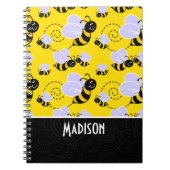 Cute Yellow & Black Bee Notitieboek (Voorkant)