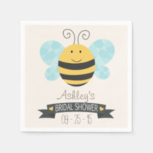 Cute Yellow & Black Bee Vrijgezellenfeest Servetten
