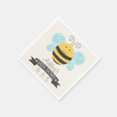 Cute Yellow & Black Bee Vrijgezellenfeest Servetten (Hoek)